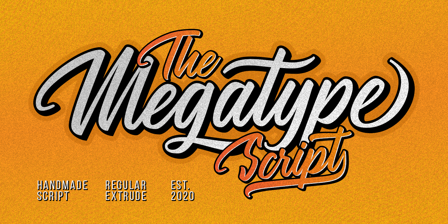 Example font Megatype Script #1